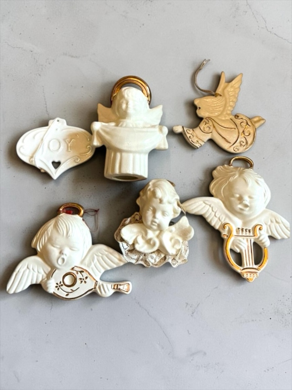 Vintage Porcelain Angel Ornaments